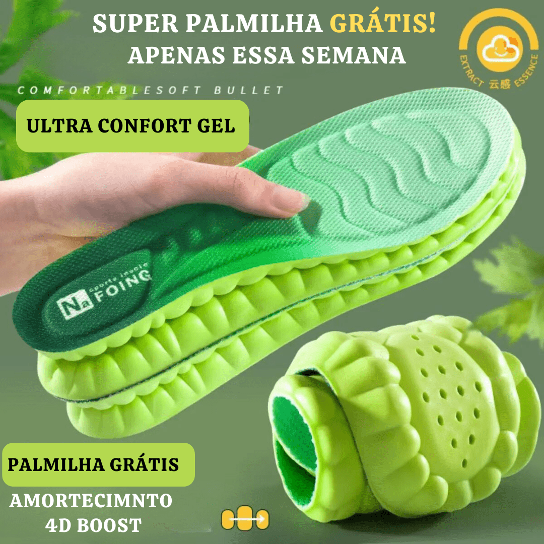 Tênis Ortopédico Ultra Comfort Calce Fácil + Palmilha e Kit 10 Meias Ortopédica Grátis