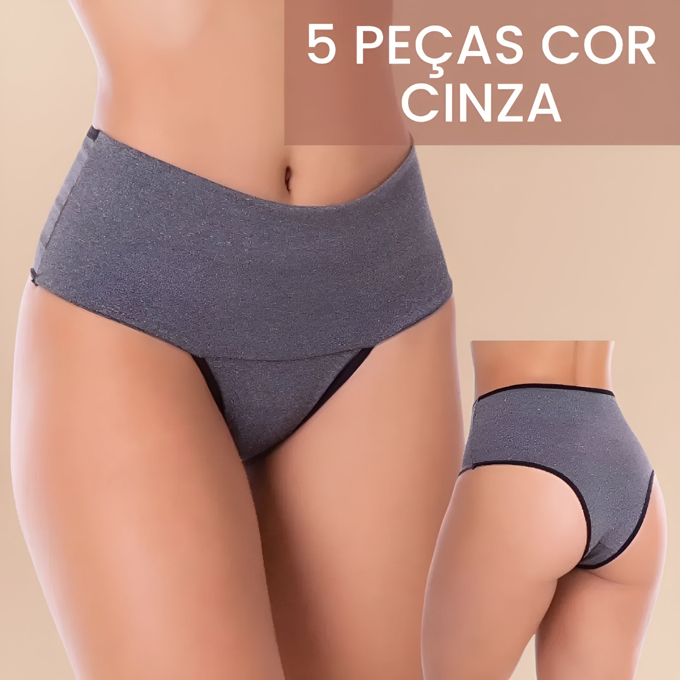 🔥Black Friday🔥 Kit 5 Calcinhas Shape Turbo e Zero Barriga
