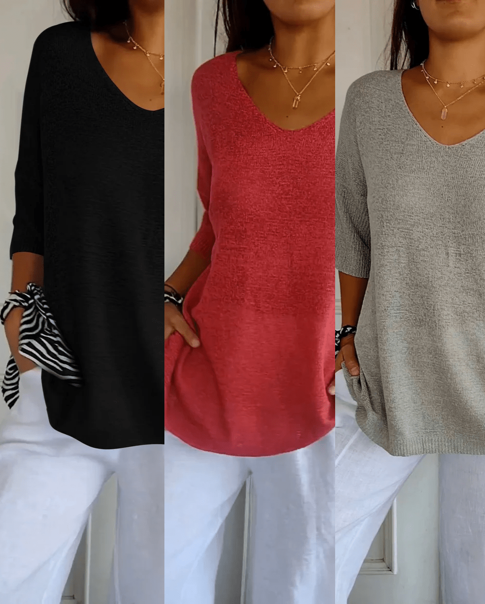 Kit 3 Blusas Luna® em Malha Leve